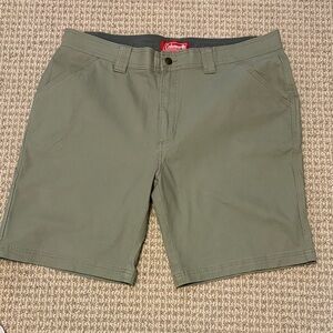 Coleman Men's Olive Green Flat Front Shorts